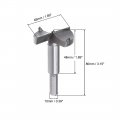 Uxcell Forstner Drill Bits 48mm Tungsten Carbide Wood Hole Saw Auger Opener Woodworking Hinge Drilling Boring Bit Cutter Gray