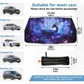 Alaza Car Windshield Sun Shade Umbrella Dragon Night Forest Front Window Visor Protector Foldable Automotive Sunshades Cover