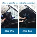 Alaza Car Windshield Sun Shade Umbrella Dragon Night Forest Front Window Visor Protector Foldable Automotive Sunshades Cover