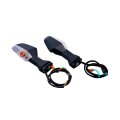 Nicecnc Black Front And Rear Turn Signals Amber For Kawasaki Z 250 2013-2018 Klz Versys 1000 2012-2018 Ninja Sl 2014-2020 Zrx 