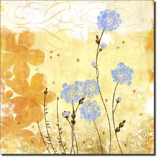 Wild Pincushions By Evelia Flowers Floral Ceramic Accent Tile 8 X Kitchen Shower Backsplash