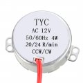 Uxcell Synchronous Motor Ac 12v 20-24rpm 50-60hz Ccw Cw 4w Reduction Gear