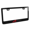 Ipick Image For Acura A-spec Logo In 3d Gray Letters On Black Real 3k Carbon Fiber Finish Abs Plastic License Plate Frame