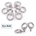 304 Stainless Steel M8 Male Thread Shoulder Lifting Ring Eye Bolt Set 36 Pieces With Lock Nuts Washers And Flat