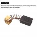 Uxcell 10 Pack Cb-64 Carbon Brushes 11x8x5mm Power Tool For Electric Hammer Drill Motor