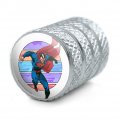 Superman Three Color Sky Tire Rim Wheel Aluminum Valve Stem Caps