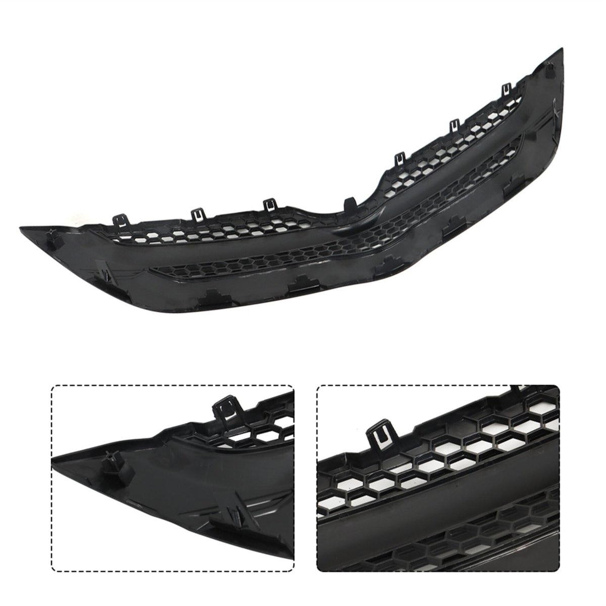 2pcs Front Bumper Upper Middle Grille Assembly Set Replacement For 2007 2008 Yaris Sedan
