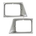 Headlight Bezels Ford E 150 250 350 Econoline 1992 To 1996 Driver And Passenger Side Pair Silver Replacement For F2uz13064a 