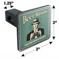 Beer Runs Does That Count As Excercise Funny Humor Retro Tow Trailer Hitch Cover Plug Insert