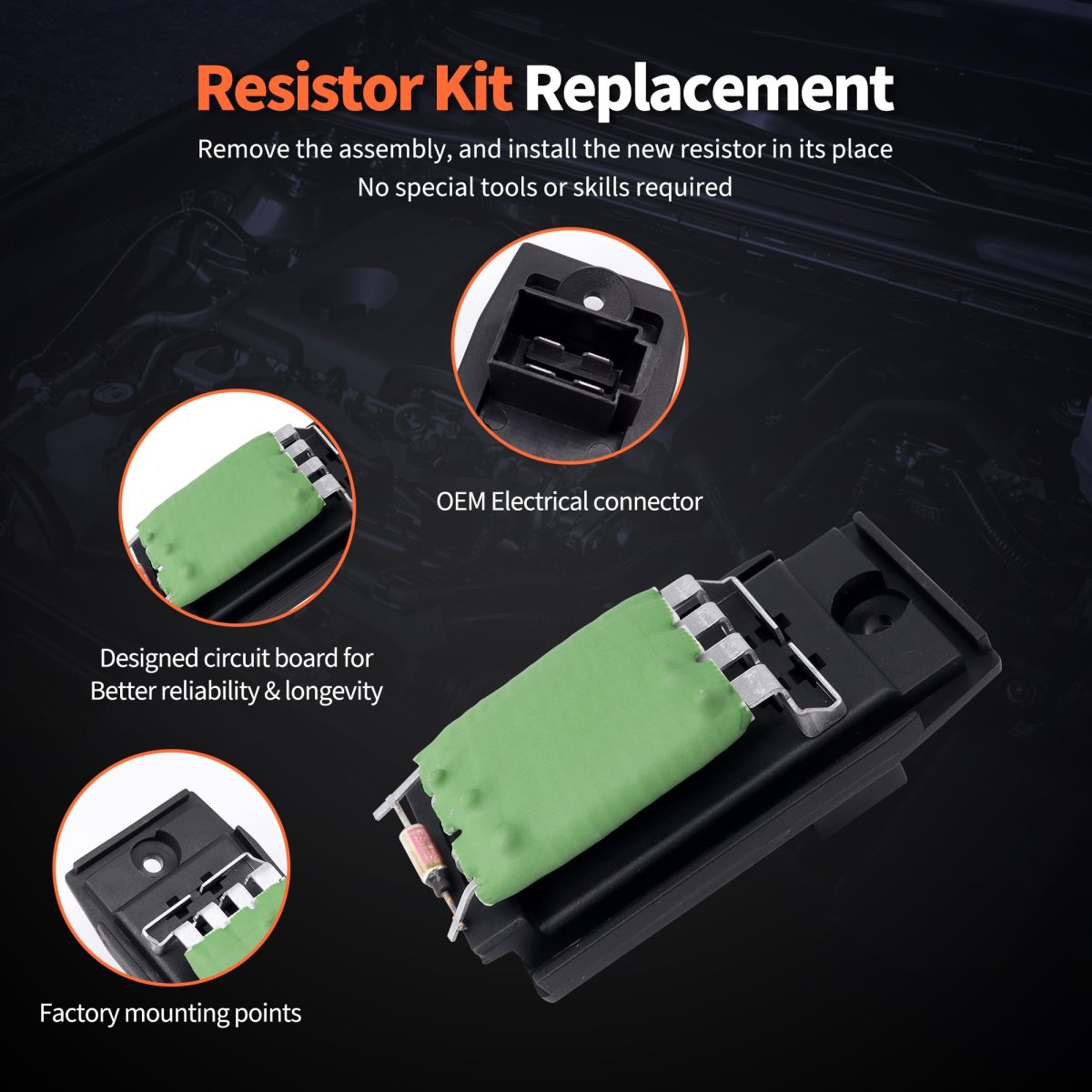 Blower Motor Resistor Control Module 3m5z18591ba For Ford Contour 1997 2000 Focus 2007 Transit Connect 2010 2013 Mercury Cougar