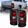 Amerilite Black Replacement Brake Tail Lights Set For 94-01 Dodge Ram Passenger And Driver Side