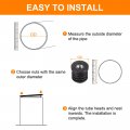 Uxcell 8pcs Plastic Threaded Tube Inserts With M8 Thread For 30mm 1 18 Od Round Adjustable Black Plug Caster Insert Chair End