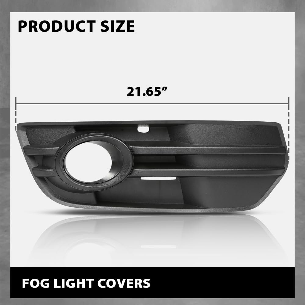 Pair Front Bumper Fog Light Covers Grille Bezels For Audi Q5 Base 2009-2011 Premium Plus Prestige 2009-2012 Left Driver Right