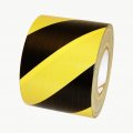 Jvcc Hazard Duct Tape Hz-dt1 5 In 120mm Actual X 60 Yds Black With Yellow Stripes 
