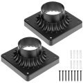 Post Light Mount Base 2 Pack Cast Aluminum Adapter Powder Coated Matte Black Fits Most Outdoor Lights For Deck Patio Porch 