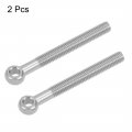 Uxcell M8 X 70mm Machinery Shoulder Swing Lifting Eye Bolt 304 Stainless Steel Metric Thread 2pcs