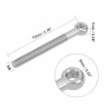 Uxcell M8 X 70mm Machinery Shoulder Swing Lifting Eye Bolt 304 Stainless Steel Metric Thread 2pcs