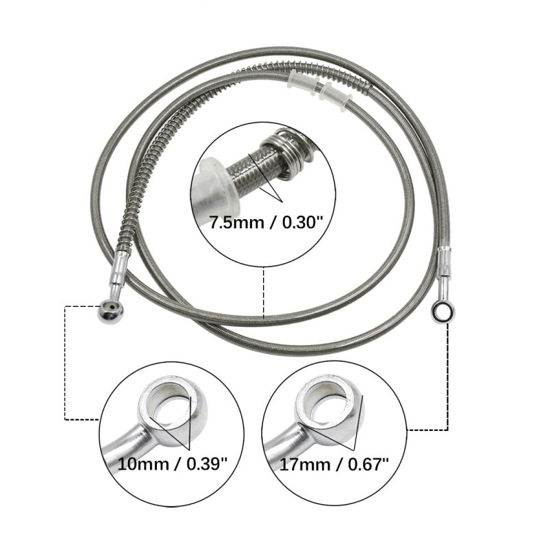 Universal 160cm Stainless Steel Clutch Hydraulic Oil Hose Line For Motorcycle