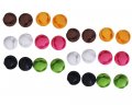 Yueton 24pcs Colorful Double Hole Desktop Wire Cord Cable Clip Management Organizer Holder 