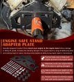 Bonbo Aluminum Heavy-duty Engine Safe Stand Adapter Plate For Chevy Small Big Block Duramax Sbc Bbc Ls Lt Engines