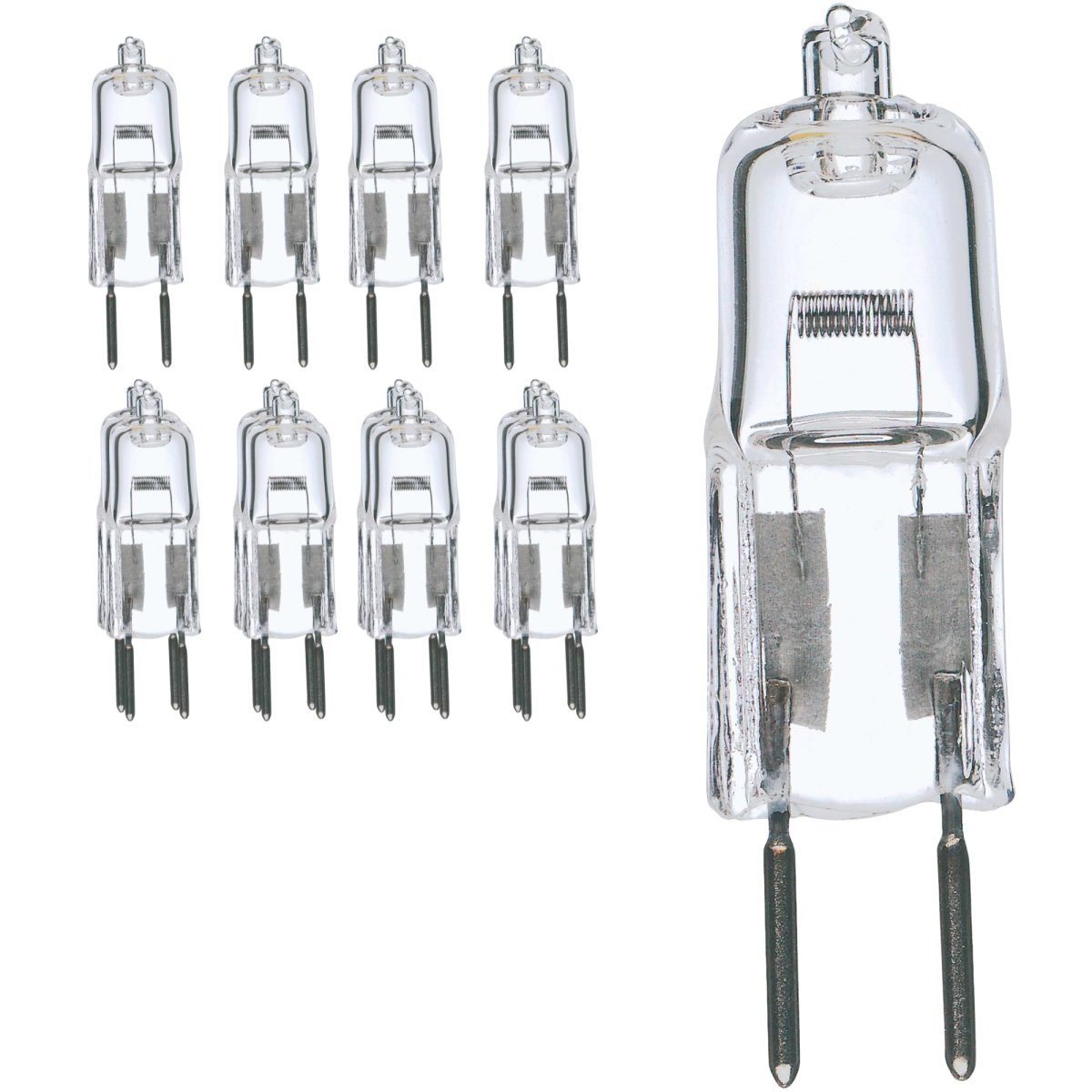 50 Watt Halogen T4 Bi Pin Light Bulb Gy6 35 Base 12 Volt 900 Lumens 2900 Kelvin Dimmable Clear Mini Lamp For Accent Display
