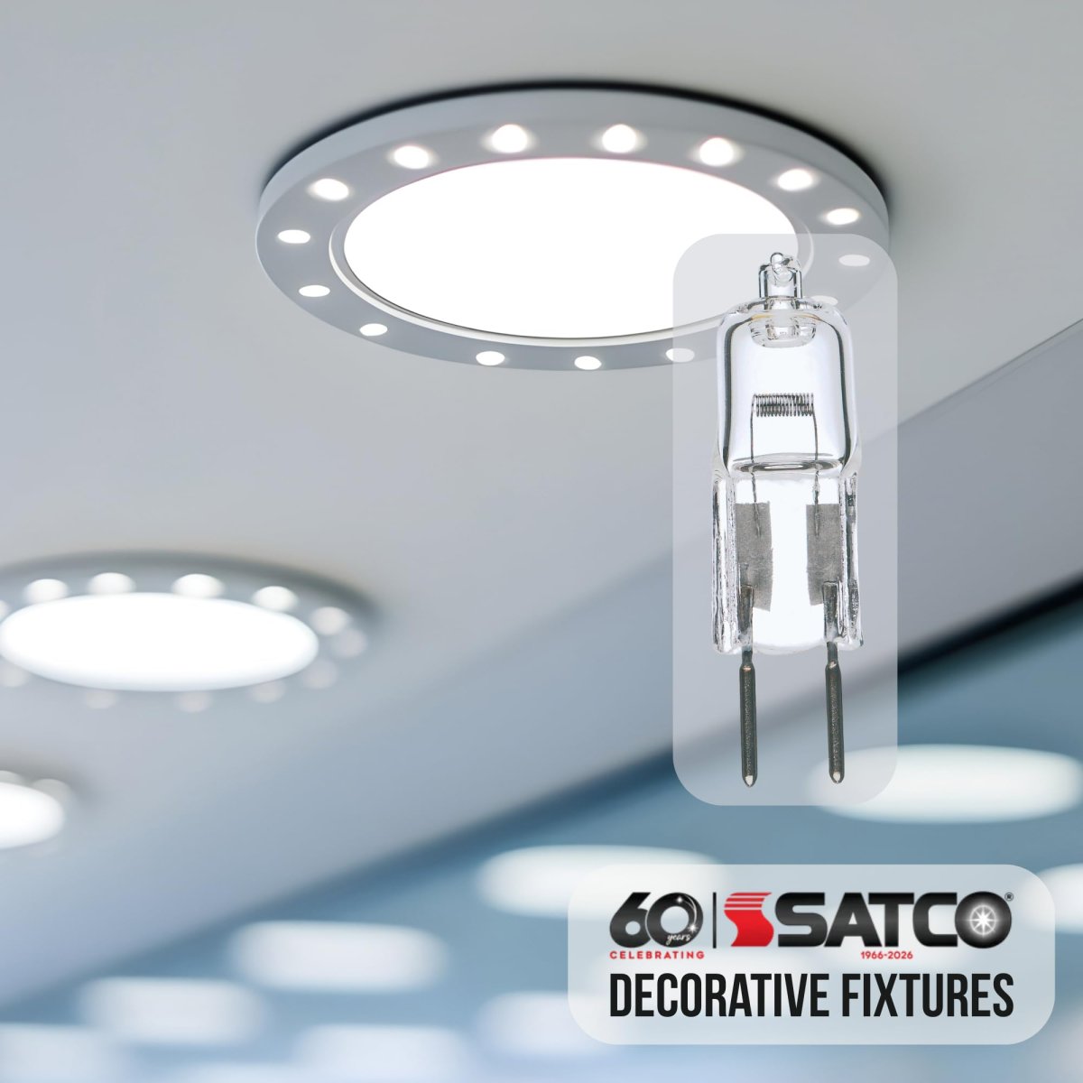 50 Watt Halogen T4 Bi Pin Light Bulb Gy6 35 Base 12 Volt 900 Lumens 2900 Kelvin Dimmable Clear Mini Lamp For Accent Display