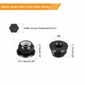 Uxcell Nylon Insert Hex Lock Nuts 8pcs M5 X 0 8mm Aluminum Alloy Self-locking Anodizing Flange Nut For Fasteners Black
