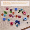 Uxcell Nylon Insert Hex Lock Nuts 8pcs M5 X 0 8mm Aluminum Alloy Self-locking Anodizing Flange Nut For Fasteners Black