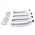 Secosautoparts Exterior Door Handle Set Of 4 Chrome Compatible With Chevrolet Silverado 1500 2500 Hd 3500hd 2014-2018 Gmc