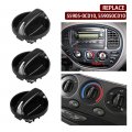 Set Of 3 Ac Heater Blower Fan Control Knob Replacement For 2000-2006 Toyota Tundra Air Conditioner Replace 55905-0c010
