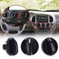 Set Of 3 Ac Heater Blower Fan Control Knob Replacement For 2000-2006 Toyota Tundra Air Conditioner Replace 55905-0c010
