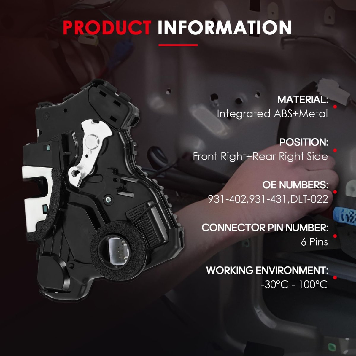 2pcs Front And Rear Right Side Door Lock Actuator For Lexus Es300 Es330 Gx470 Rx330 Rx350 Rx400h Toyota 4runner Camry Corolla