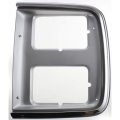 Headlight Bezel Passenger Side For Chevy G10 G20 G30 1990 1991 Chrome Silver With Dual Rectangular Replaces Gm2513124 15596118 