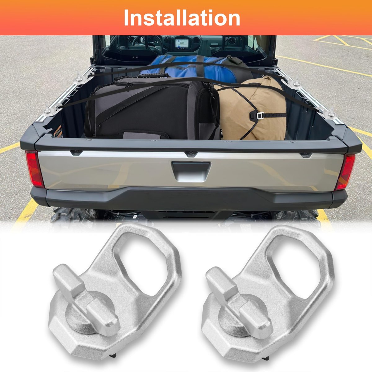 Set Of 2 Lock And Ride Max D-rings For Polaris 2024-2025 Ranger Xpedition Models