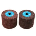 Atoplee 120mmx100mm 120 Grit Non-woven Abrasive Polishing Flap Wheel For Wire Drawing Metal Iron Aluminum