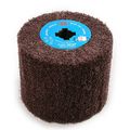 Atoplee 120mmx100mm 120 Grit Non-woven Abrasive Polishing Flap Wheel For Wire Drawing Metal Iron Aluminum