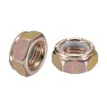 100pcs 7 16 -20 Nylon Insert Hex Lock Nuts Carbon Steel Self-locking Stop Nut For Industrial Construction Fasteners Color Zinc 