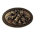 Vicenza Designs K1028p Sforza Small Base Oval Knob Large Antique Brass 