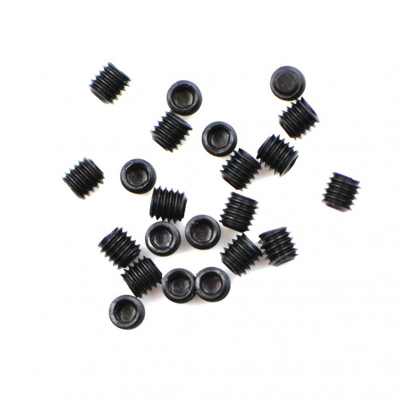 Cup Point Grub Screws 100 Pieces 4-40 X 1 8 In Internal Hex Drive Flat Set Carbon Steel Black Oxide Machine