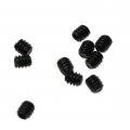 Cup Point Grub Screws 100 Pieces 4-40 X 1 8 In Internal Hex Drive Flat Set Carbon Steel Black Oxide Machine