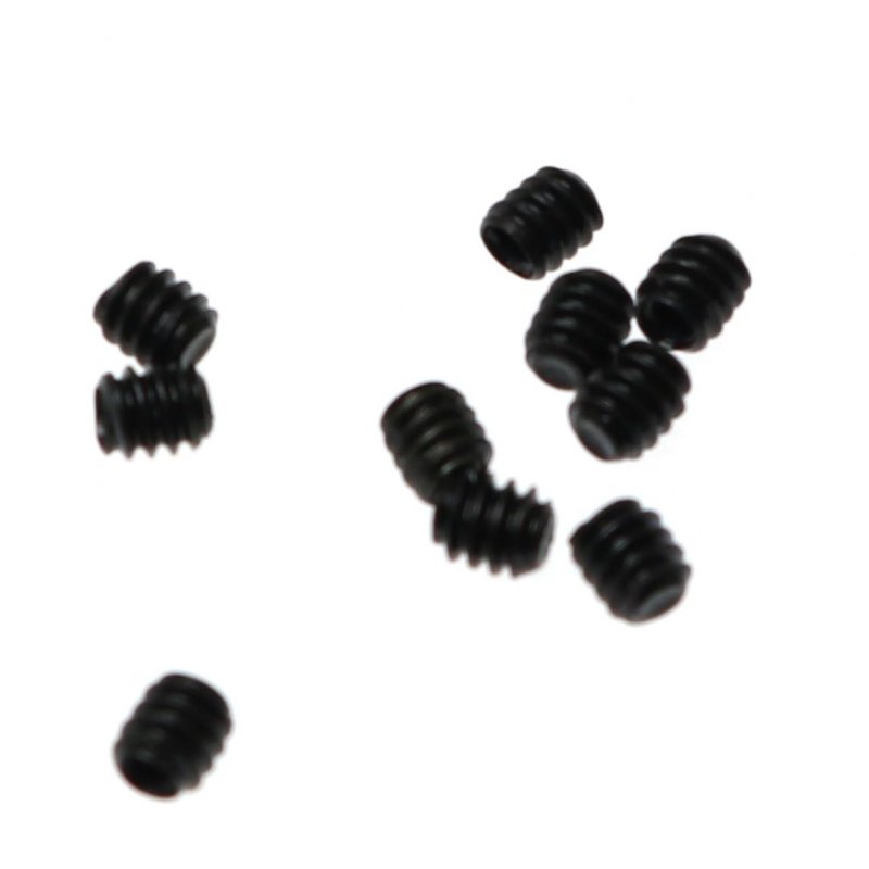 Cup Point Grub Screws 100 Pieces 4-40 X 1 8 In Internal Hex Drive Flat Set Carbon Steel Black Oxide Machine