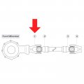 Caltric Front Drive Shaft Yoke With U-joint Compatible Yamaha Kodiak 450 Yfm450 Eps Se 2020-2021
