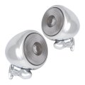 Kns Accessories 8153 Chrome 5 Diameter Teardrop Dummy Spot Light With Clear Plastic Lens Metallic 