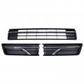 Applianpar Front Bumper Lower Grille And Fog Light Bezels Cover Cap Set For Vw Passat 2016-2019