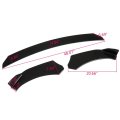 Universal Front Bumper Lip Spoiler Splitter Diffuser 67 In For Bmw E90 E92 M3 Gloss Black Flat Edge Polypropylene 3 Piece Set