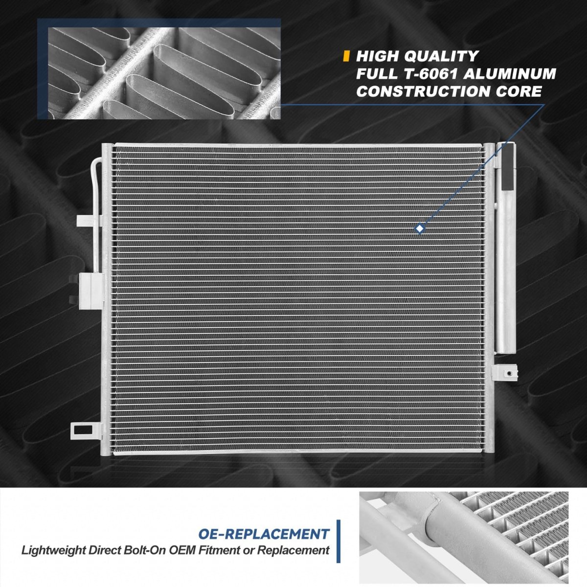 Auto Dynasty Air Conditioning A C Condenser For 2015-2020 Dodge Durango 3 6l 5 7l Aluminum Ac Replacement Dpi 30044 Ch3030264