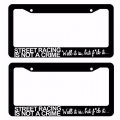 License Plate Frame For 2 Psc Two Lot Of Jdm Racing Drag Drifting Funny Black Holder S Mnst Style-gd587-469 