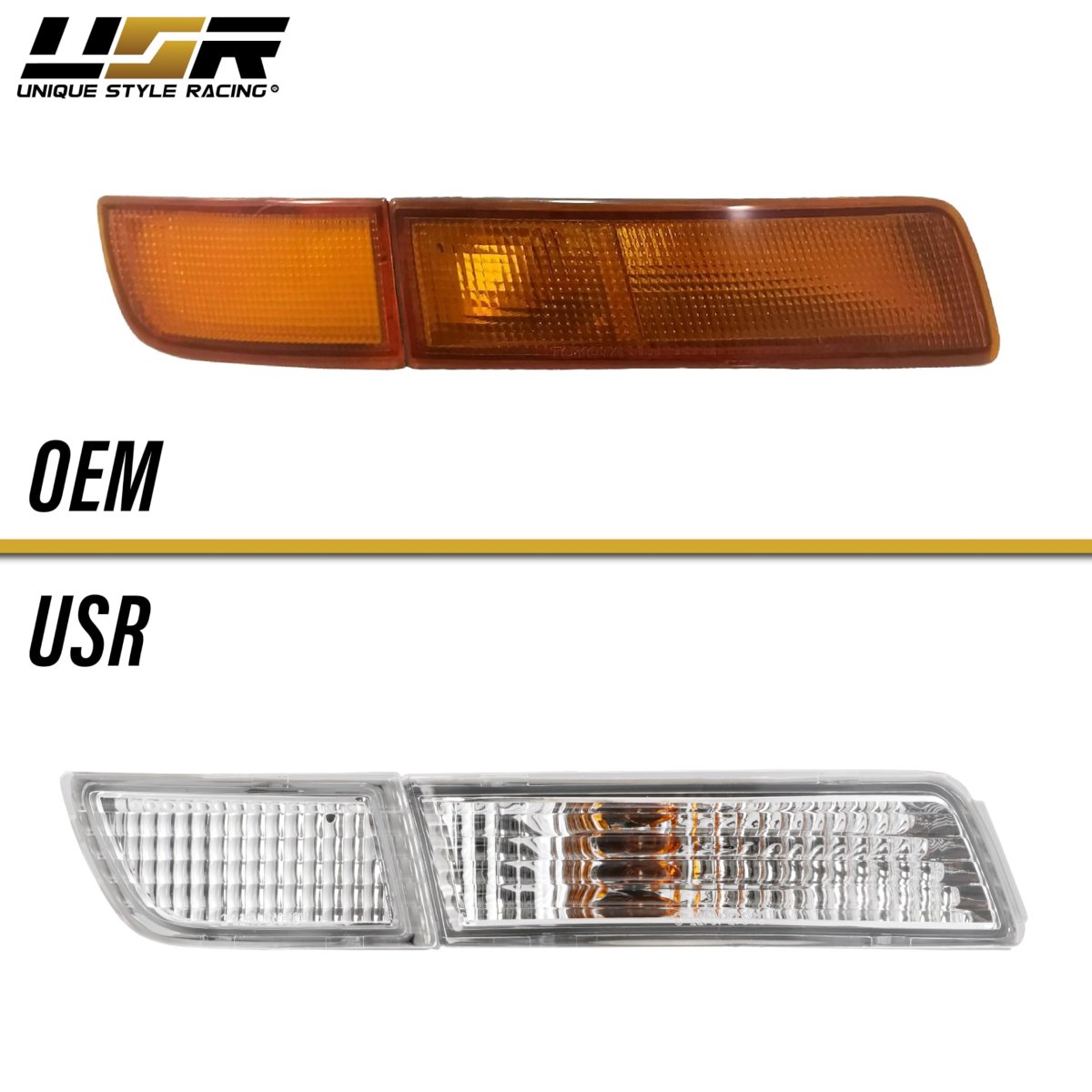 Usr 91-95 Mr-2 Turn Signal Light A 4 Pieces Front Bumper Signals Lamps Left Right For 1991-1995 Toyota Mr2 Sw20 All Models Us