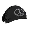 Schampa Doo-z Peace Sign Tail Stones Headwear Black One Size 