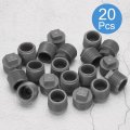 20 Pcs Pvc Pipe Male Thread Plug G1 Threaded Npts End Cap Plug Adapter For Plumbing Water Line Grey